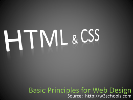 HTML & CSS - Tentmaker Webdesign