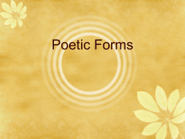 Poetic Forms - Rocky View Schools