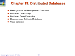 Chapter 19: Distributed Databases
