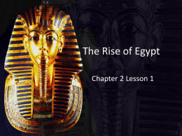 The Rise of Egypt