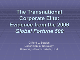 The Transnational Corporate Elite: Evidence from the 2006