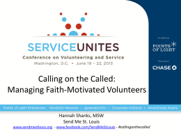 Calling on the Called:Managing Faith