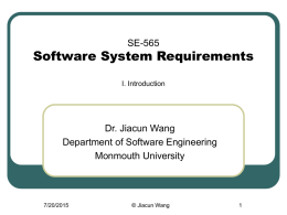 SE565 Software Systems Requirements