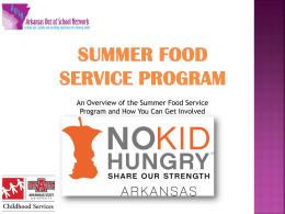 Summer Feeding Service Program