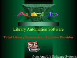 AutoLib Library Automation Software