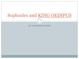 Sophocles and Oedipus the King