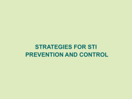 MODULE ONE INTRODUCTION TO STI PREVENTION & CONTROL
