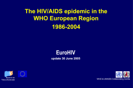 The HIV/AIDS epidemic in the WHO European Region
