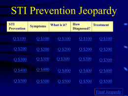 Jeopardy - Teaching reproductive health