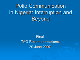Polio Communication in Context of IPDs NIGERIA
