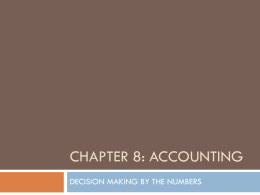 CHAPTER 8: Accounting - Texas Christian University