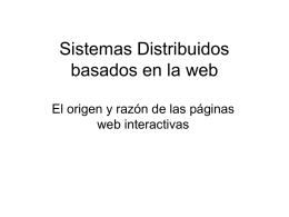 Sistemas Distribuidos basados en la web