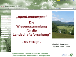 openLandscapes - The Knowledge Collection for Landscapes