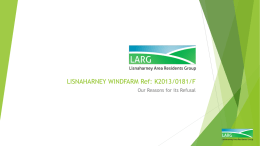 LISNAHARNEY WINDFARM Ref: K2013/0181/F