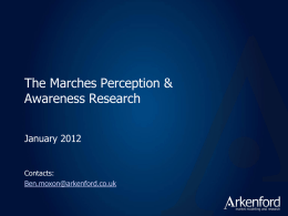 The Marches Perception & Awareness