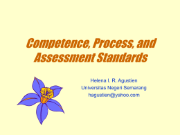 Competence, Process, and Assessment Standards