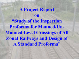 Study of the Inspection Proforma for Manned/Un