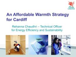 An Affordable Warmth Strategy for Cardiff
