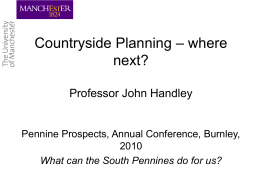 Countryside Planning – where next? Professor John Handley