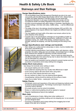 Stairways and Stair Railings Health & Safety Life Book