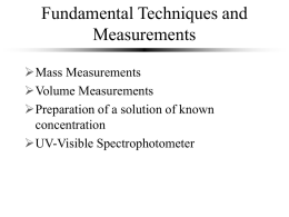 Fundamental Measurements