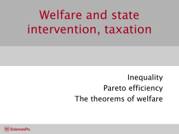 Welfare and state intervention, taxation