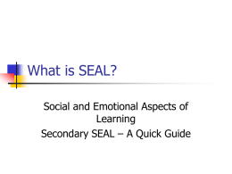 What is SEAL? - Hendon School