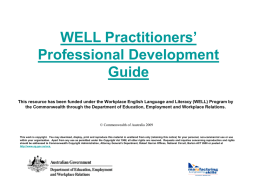 WELL Practitioner’s Professional Development Guide