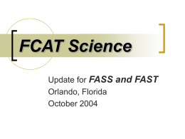 FCAT Science - University of Central Florida