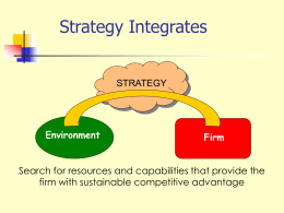 Models of Business and Strategic management