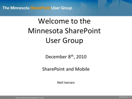 SharePoint 2010 - SharePoint and Mobile