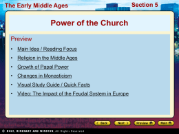 The Early Middle Ages Section 5