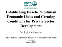 Establishing Israeli-Palestinian economic links and