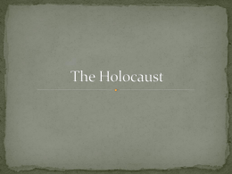 The Holocaust - Burlington County Institute of Technology