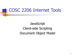 COSC 2206, Internet Tools