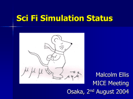 Sci Fi Simulation Status - International Muon Ionization