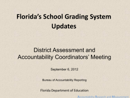 Possible Middle School Grades Model, 2011