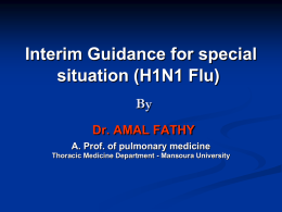 H1N1 Flu (Swine Flu) Infections Alert for Institutions of