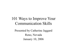 101 Ways top Improve Your Communication Skills