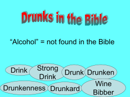 Drunks in the Bible - Radford Church of Christ