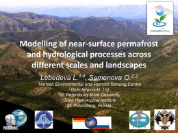 Modelling of near-surface permafrost and hydrological
