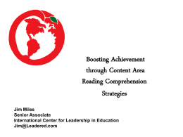Boosting Achievement Reading Comprehension
