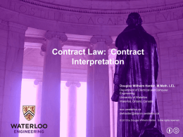 Contract Law: Interpretation