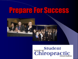 Prepare For Success - American Chiropractic Association