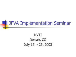 JFVA Implementation Seminar - University of Colorado Denver