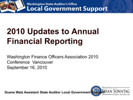 ANNUAL FINANCIAL REPORTING (CASH)