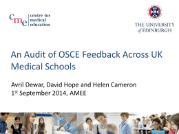An Audit of OSCE Feedback across UK Medical Schools