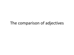 The comparison of adjectives