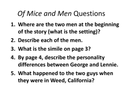 Of Mice and Men Questions - Woodland Hills School District