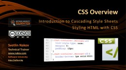 CSS Overview